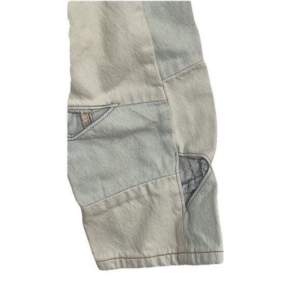 LEVIS 501 Button Fly Light wash Jeans W24 L 26 Vintage Red Tab Cut Outs Design - Picture 13 of 16